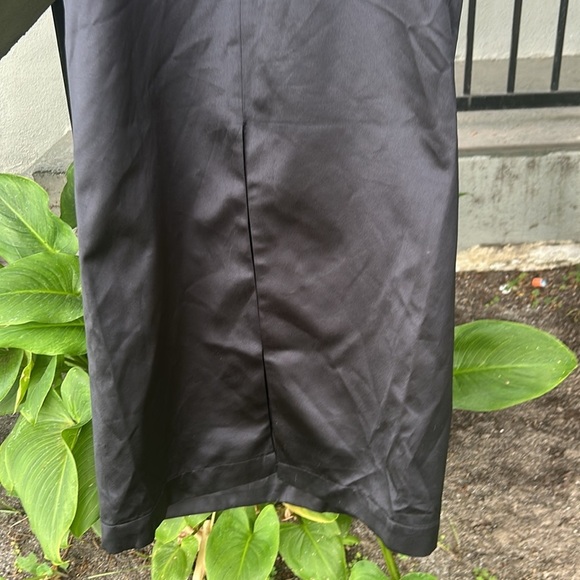 Cache Vintage Formal Gown Maxi Floral Aplique 90's Prom Wedding Guest Black Tie - Picture 8 of 10